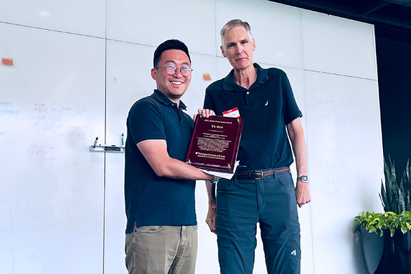 Left to right, Yu Sun and Jonathan Turner